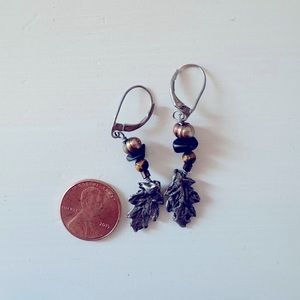 Sundance Oak Leaf Silver Earrings